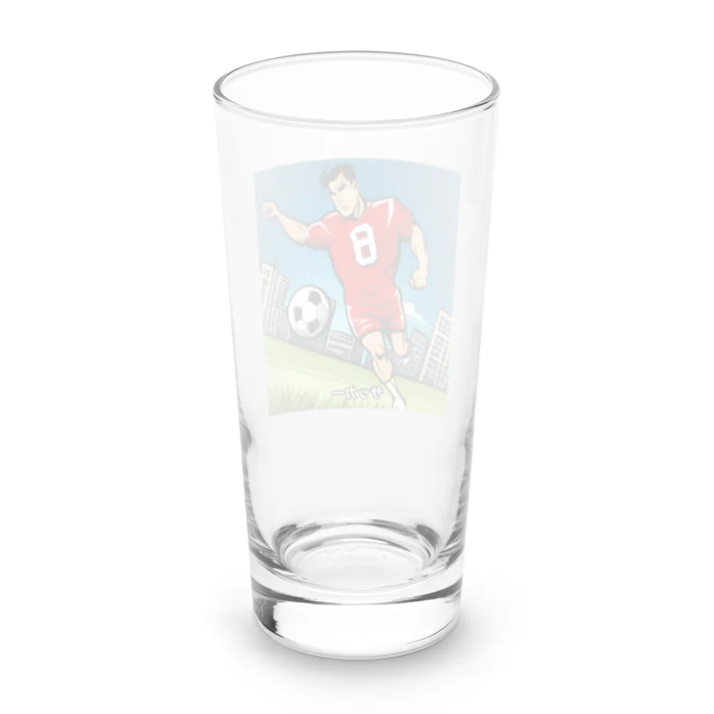 I am japanese(^▽^)/のアニメ風 Long Sized Water Glass :back