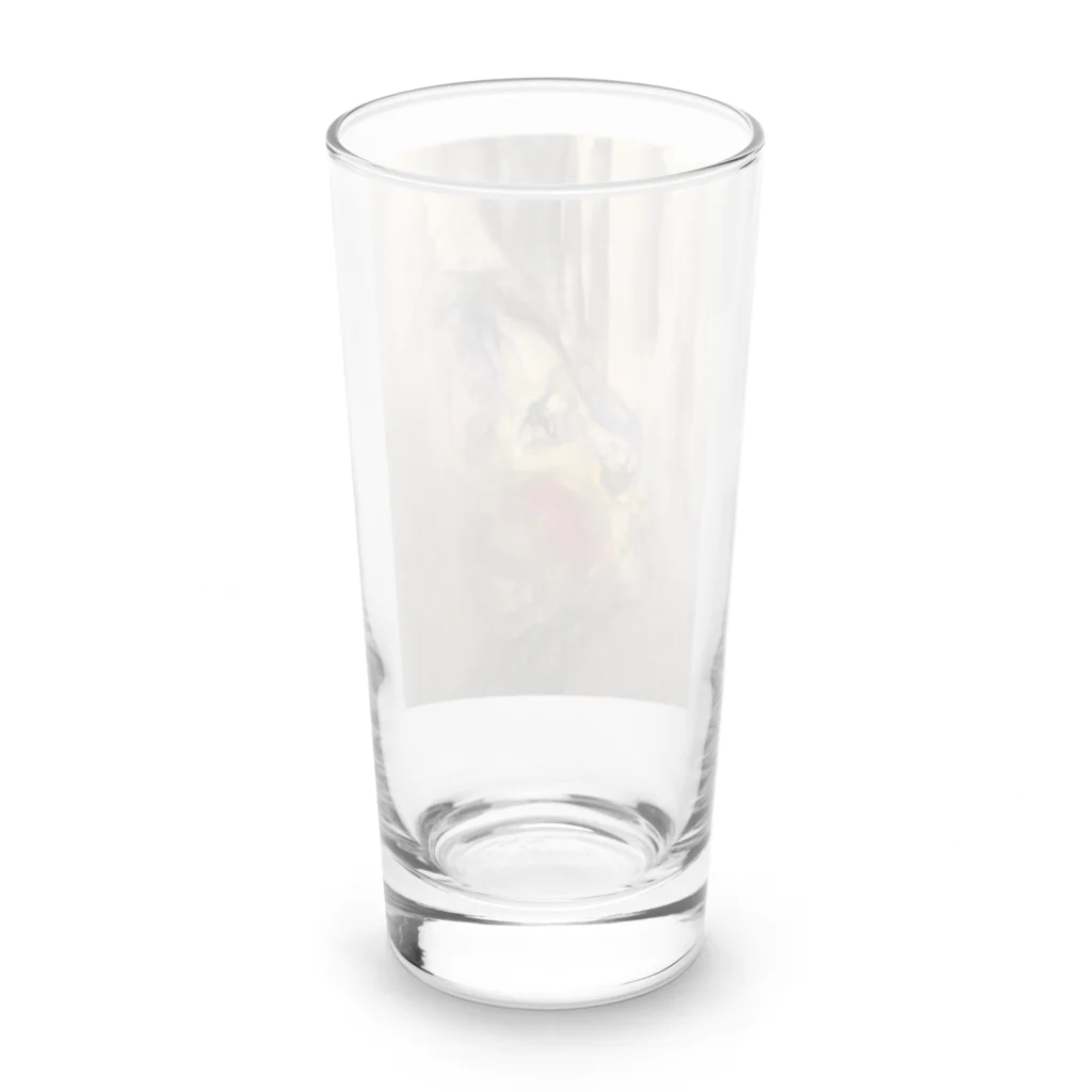 青い猫の瞬き Long Sized Water Glass :back