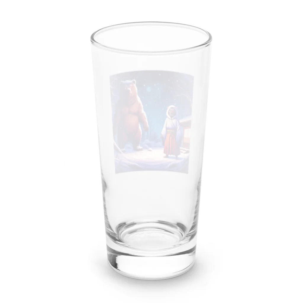 tamabestのなまはげ（？）とヒグマ Long Sized Water Glass :back