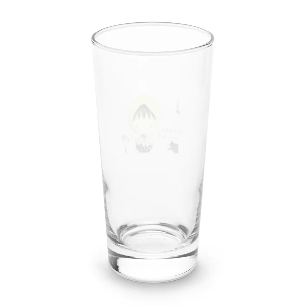 魔法の世界～ずきん～のずきんbabyと猫 Long Sized Water Glass :back