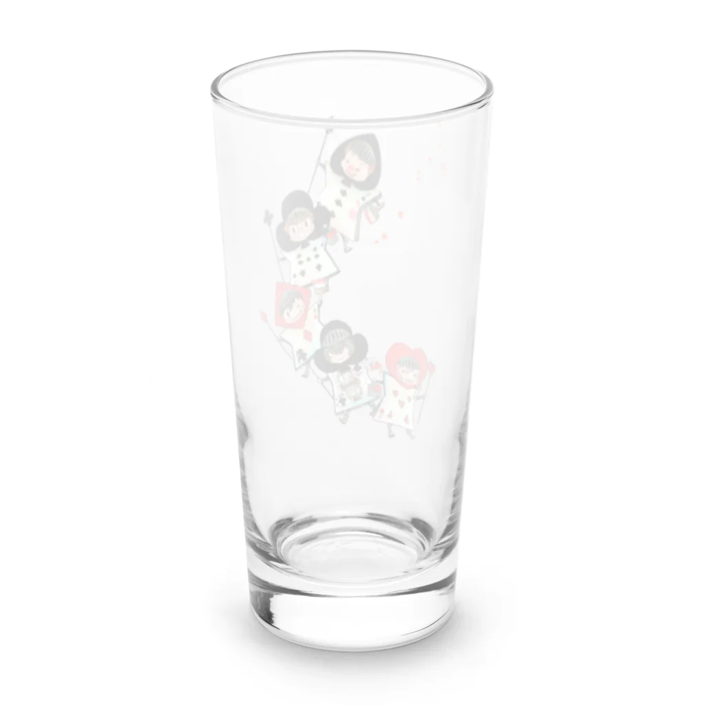 群青のはなまる園企画　不思議の国のトランプ兵ver.先生たち Long Sized Water Glass :back