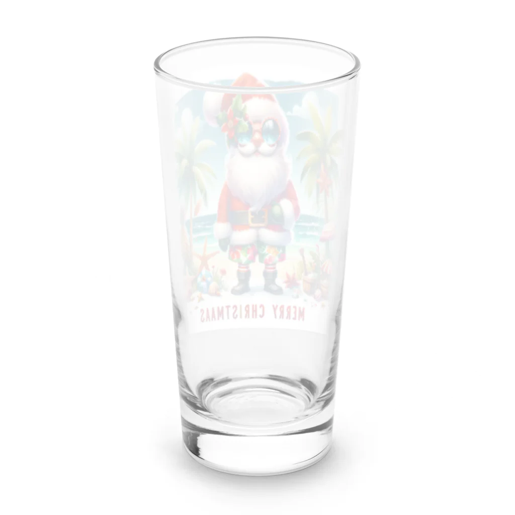 TACHYONJAPANのMerry Christmasシリーズ　サンタのサマークリスマス」 Long Sized Water Glass :back