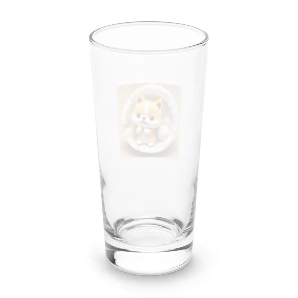 dcgnori／ワンコ画像のおむすび三角顔のしばちゃんワンプレート Long Sized Water Glass :back