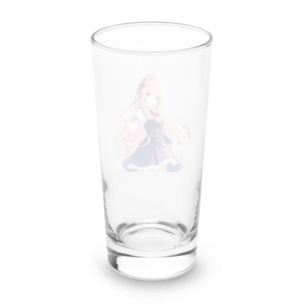 かわいい女の子とシュールな絵のアリスマーガレットちゃん Long Sized Water Glass :back