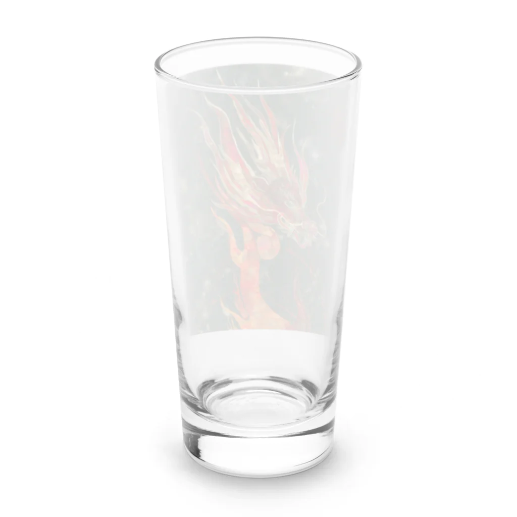 REISEI麗清-ARTの書画家：麗清REISEI「炎龍 FIRE DRAGON」2 Long Sized Water Glass :back
