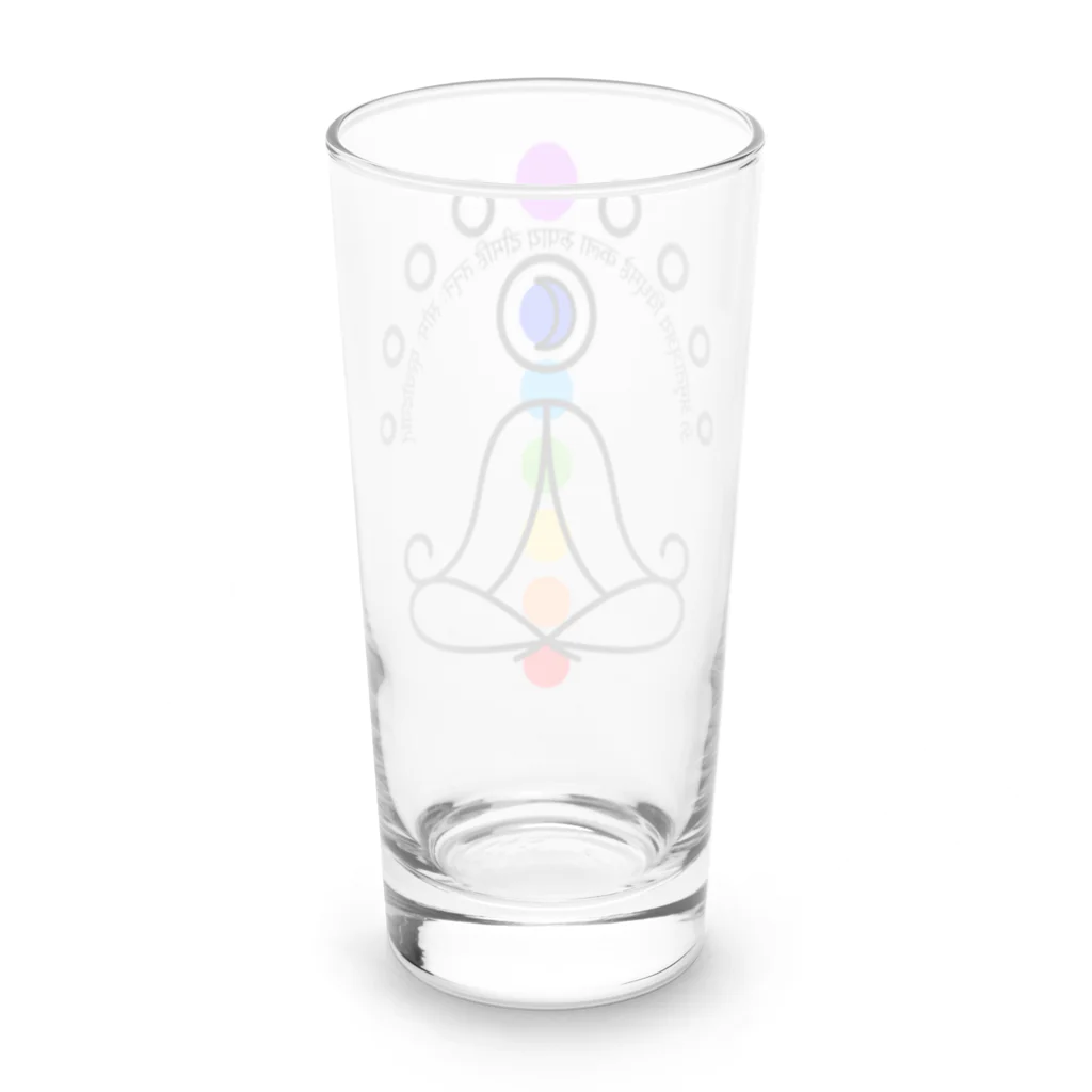 CyberArmadilloの月のガヤトリマントラ Long Sized Water Glass :back