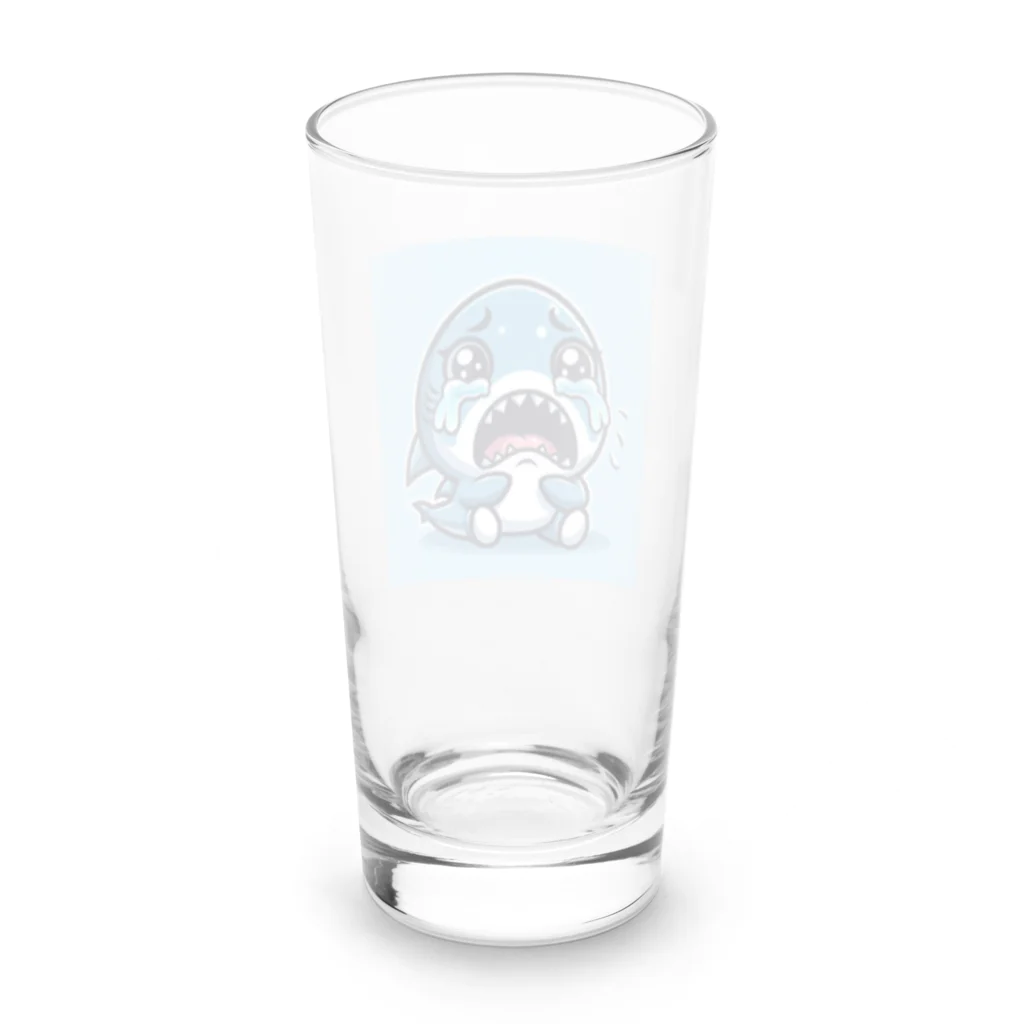 ryoの店の泣き虫シャーク Long Sized Water Glass :back