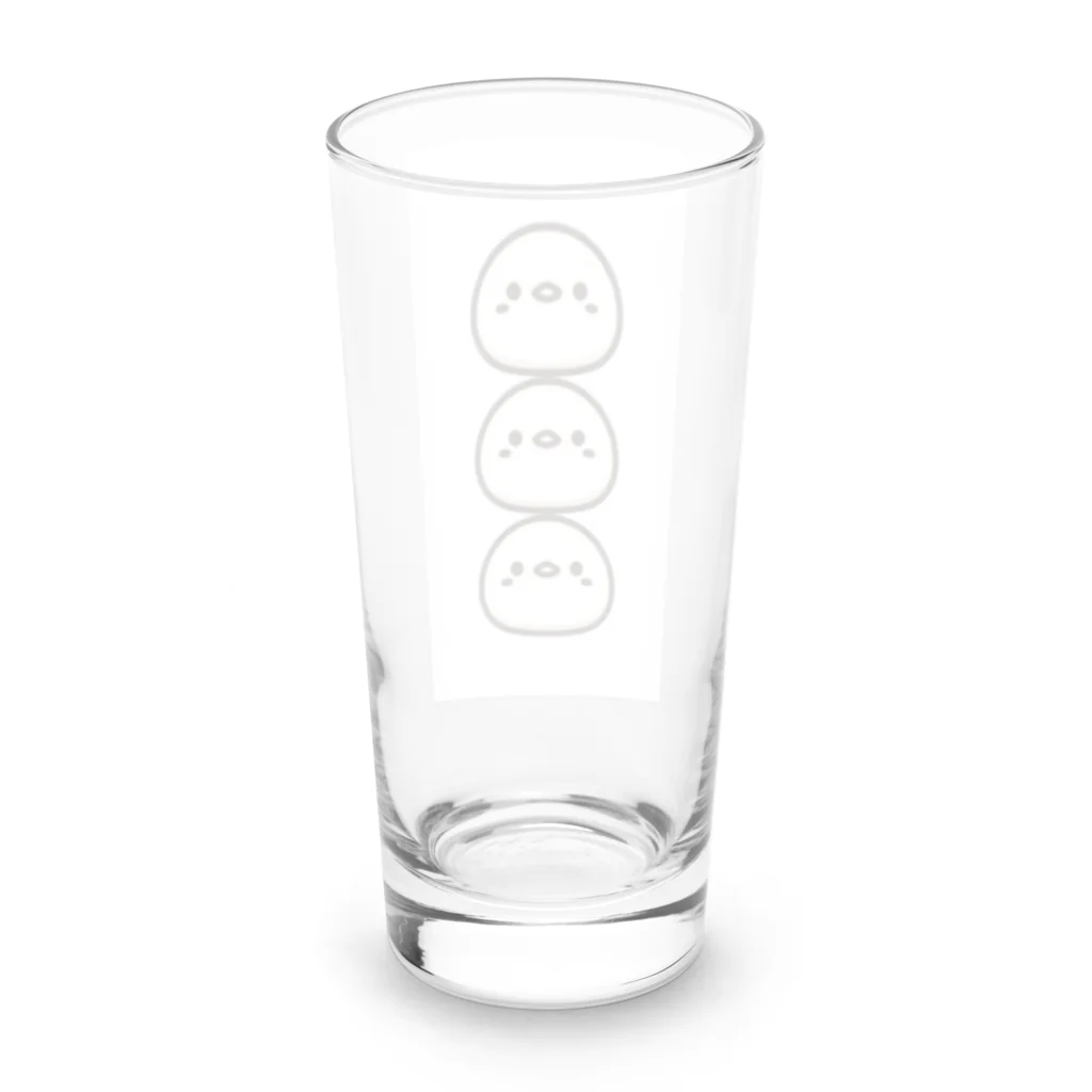 ぽっぽ🐣のひよこ家族 Long Sized Water Glass :back