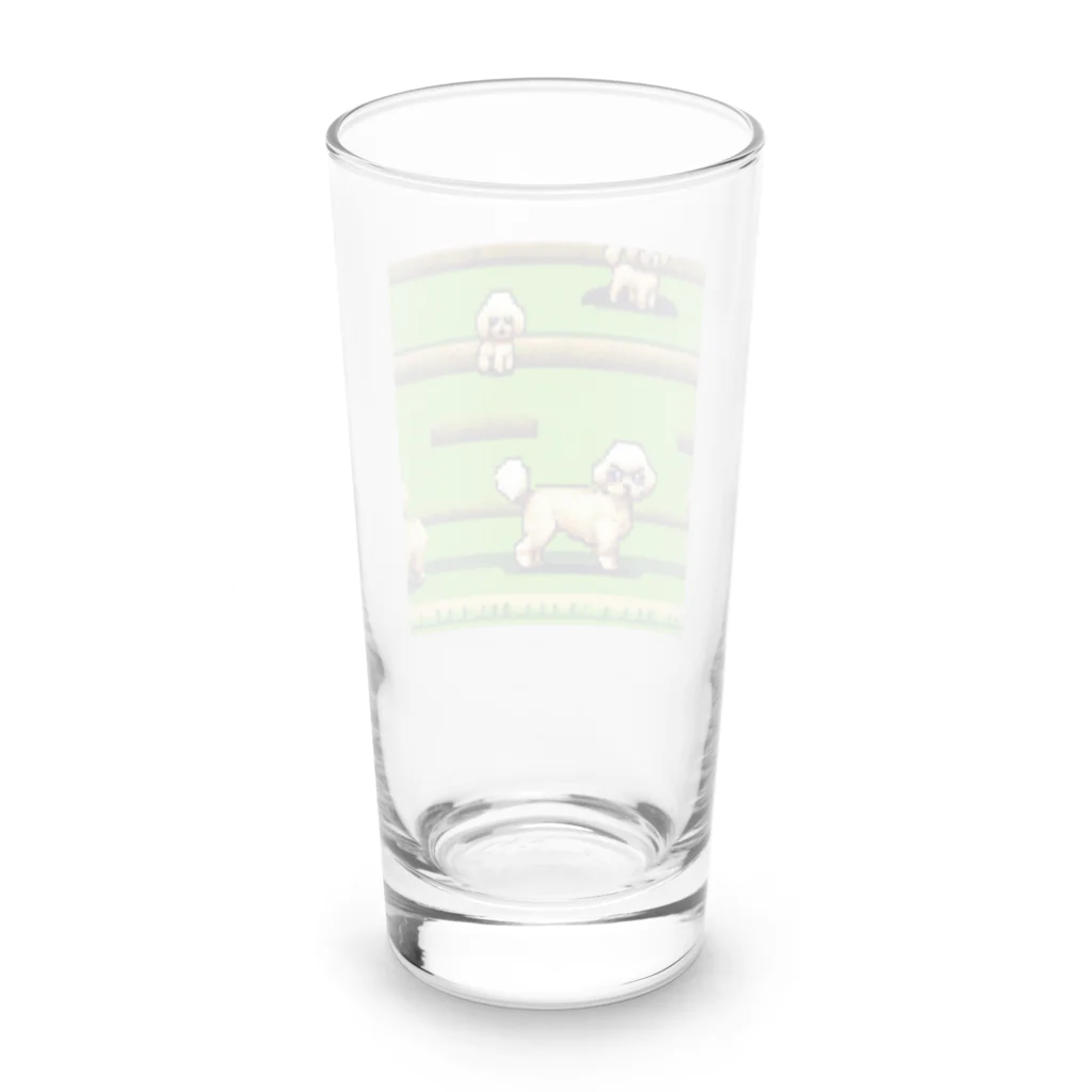 omamesan-1999のドッド絵　トイプードル Long Sized Water Glass :back