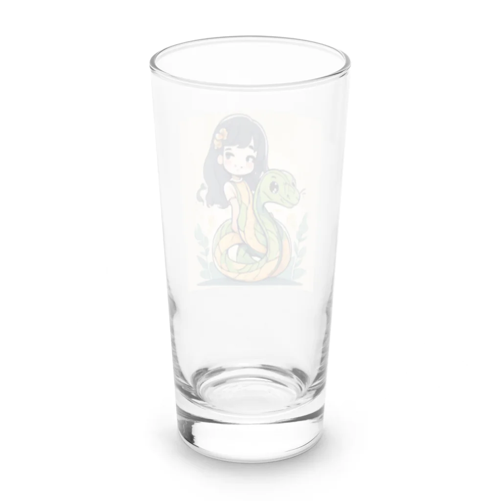 the blue seasonの仲良しの春風：少女と蛇の物語 Long Sized Water Glass :back