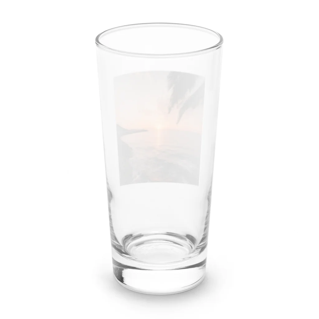 海外の景色たちの海外の夕焼け Long Sized Water Glass :back