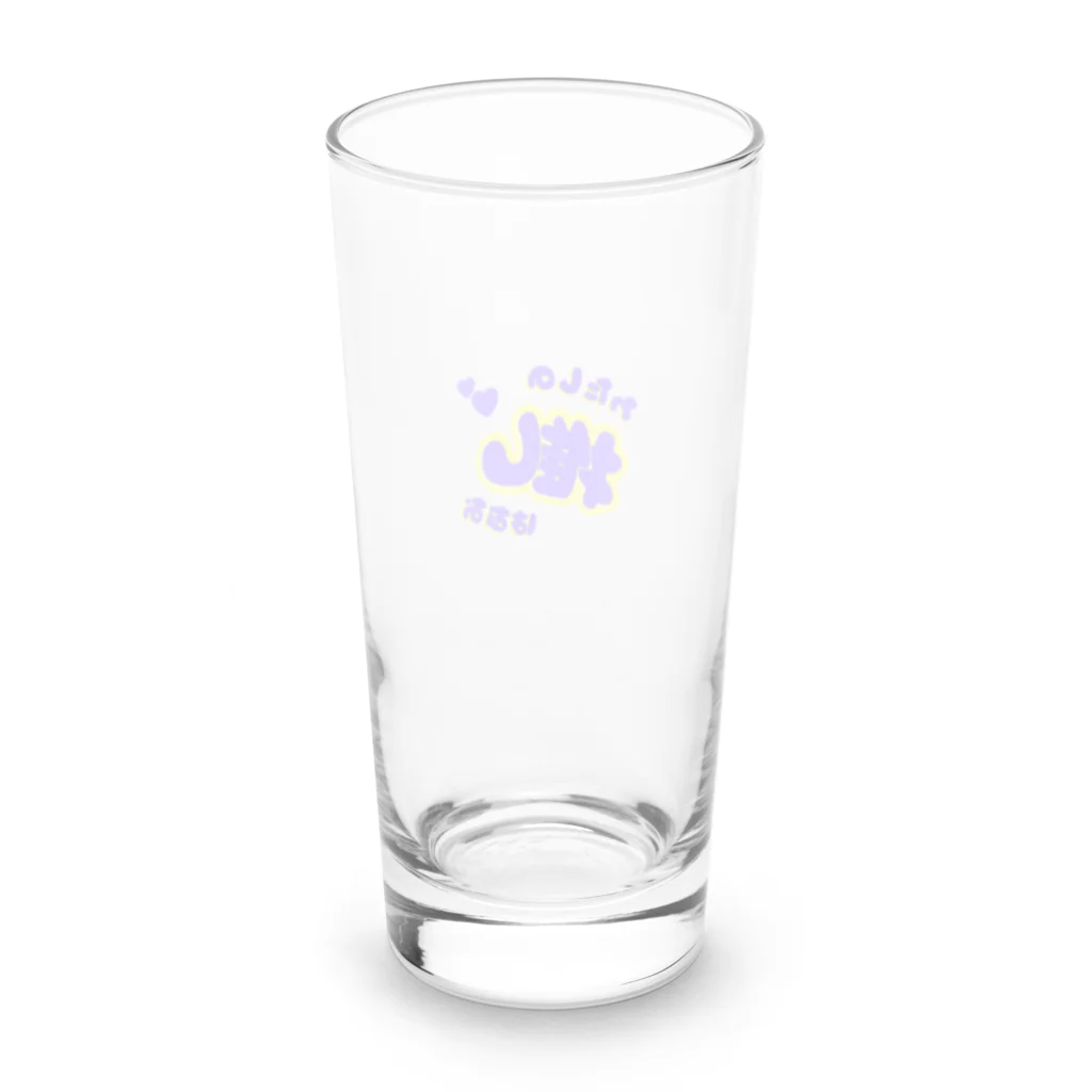 推しごとroomの推しカツちゃんブルー Long Sized Water Glass :back