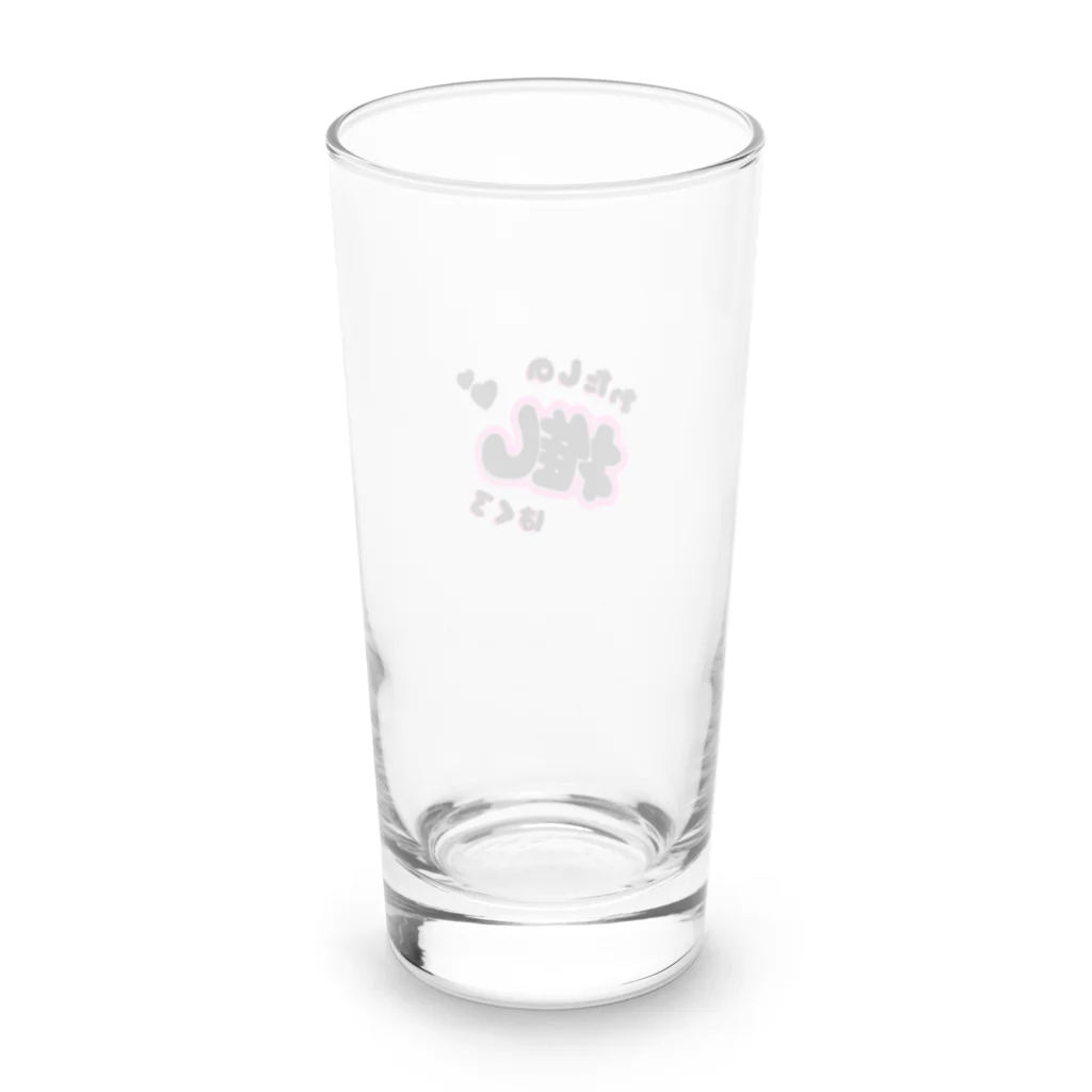 推しごとroomの推しカツちゃんブラック Long Sized Water Glass :back