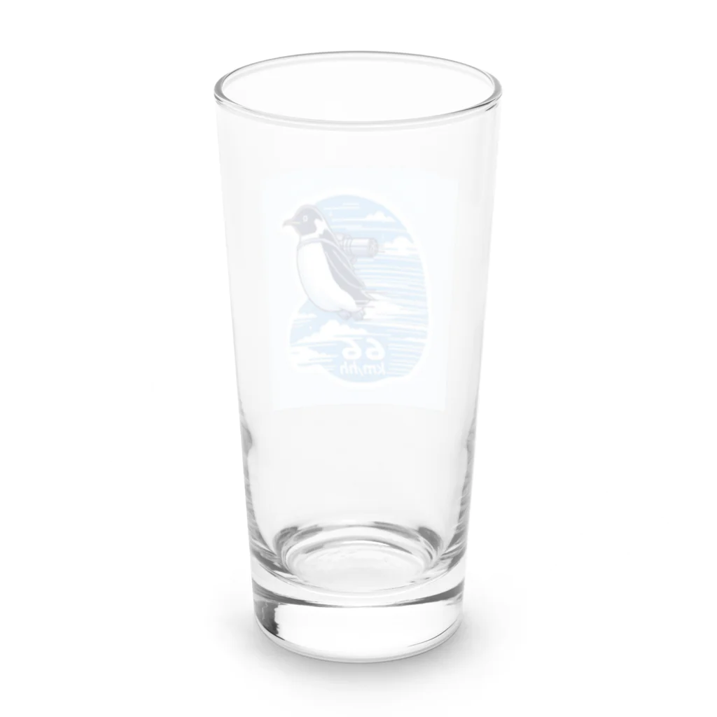 Emperor's FlightのFlying_penguin Long Sized Water Glass :back