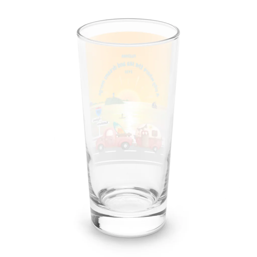 CyberArmadilloの湘南藤沢（2430）夕焼けコレクション Long Sized Water Glass :back