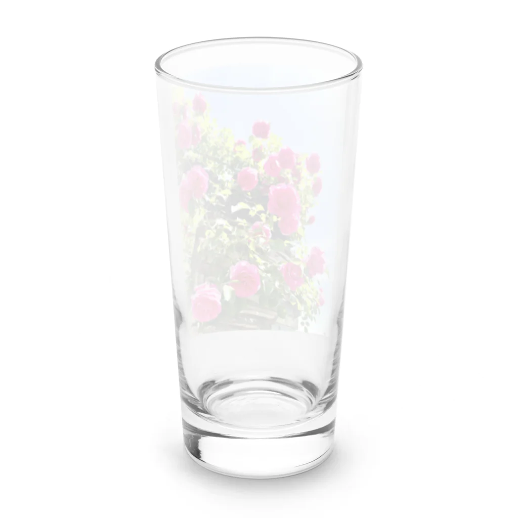 maikoのショップの薔薇と青空 Long Sized Water Glass :back