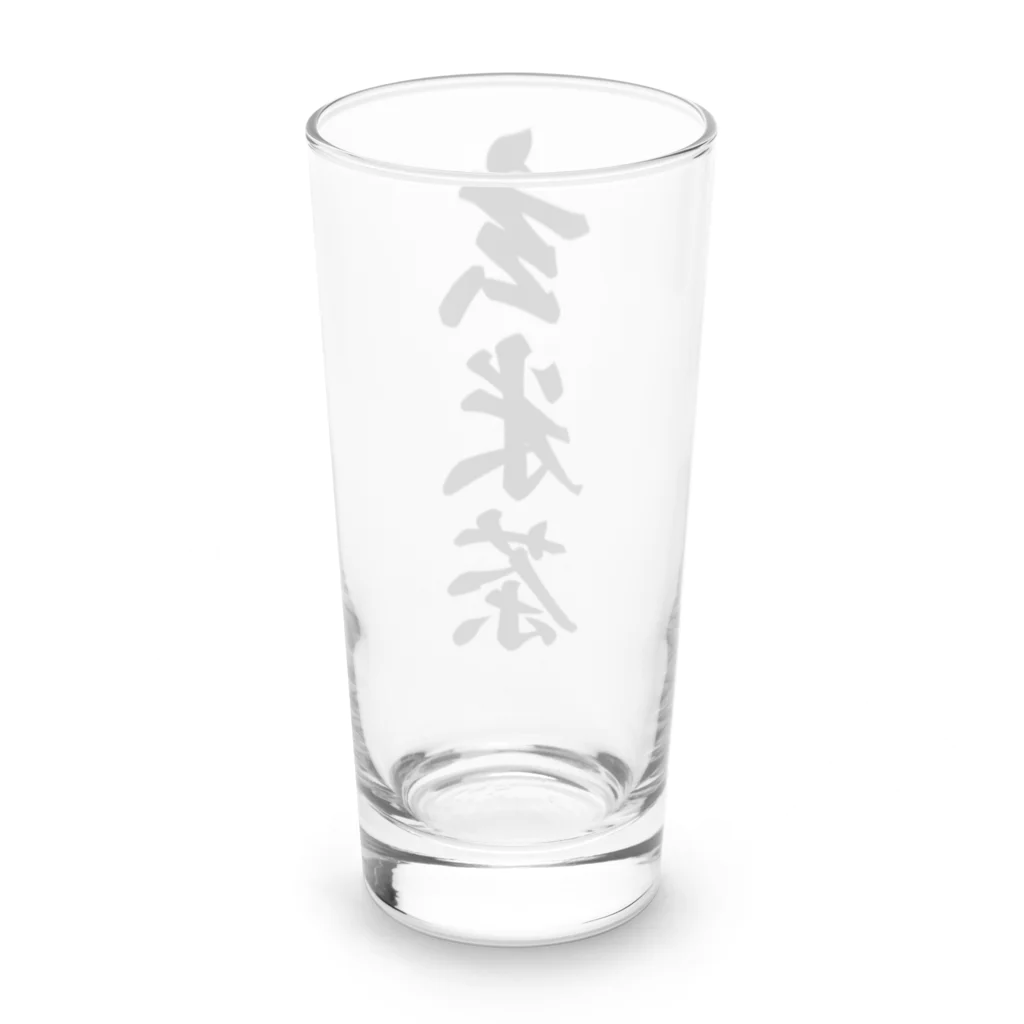 着る文字屋の玄米茶 Long Sized Water Glass :back