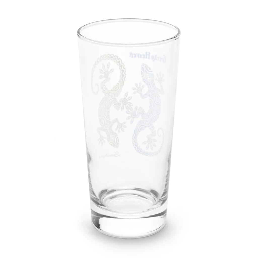 ZONICATROPICS / ゾニカトロピクスのGecko Heaven-ヤモリ天国（ブルーブラウン） Long Sized Water Glass :back