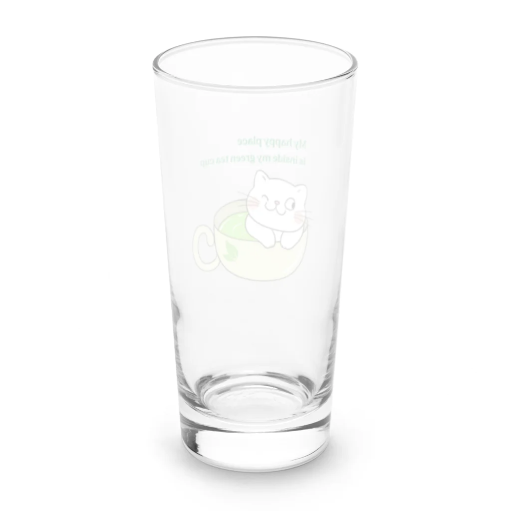 ポンキチはうすの緑茶って、いいね！ Long Sized Water Glass :back