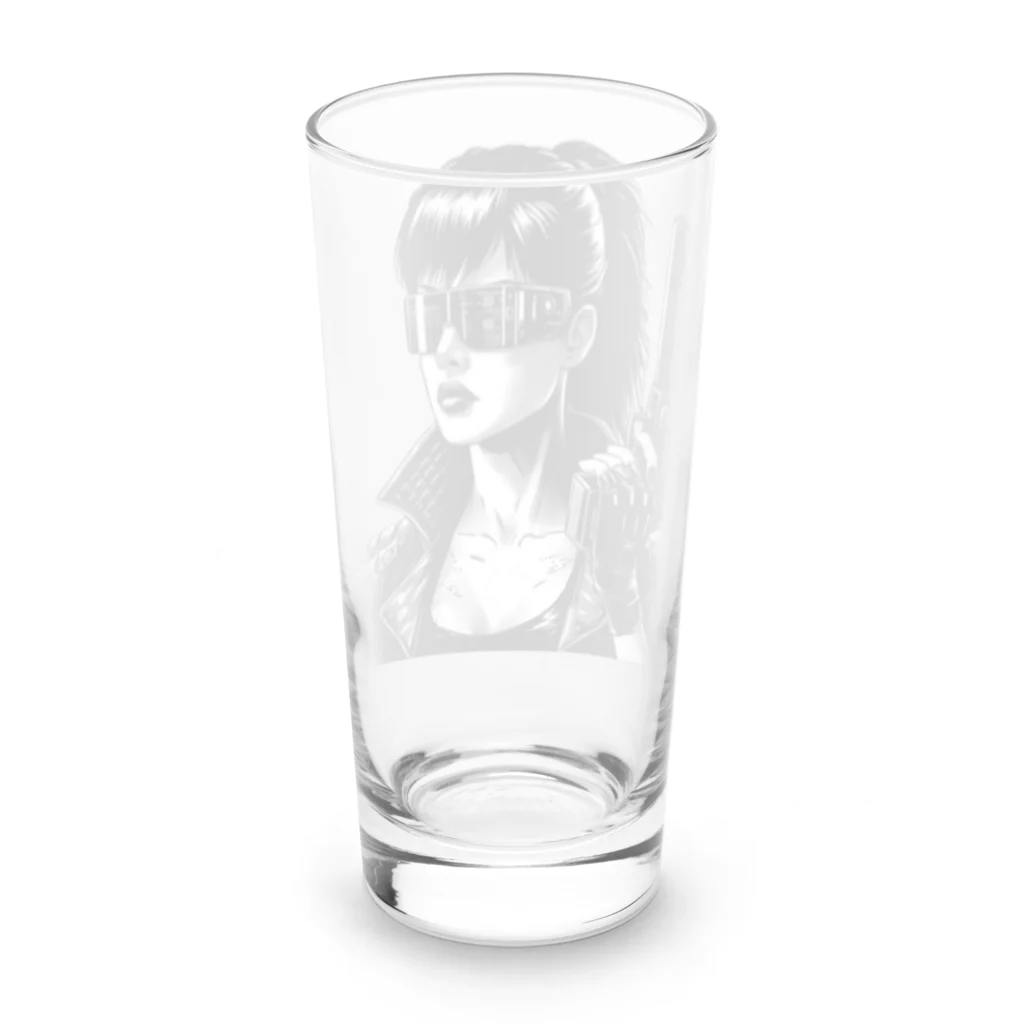 kangekiのサイバーパンクガールNo.8 Long Sized Water Glass :back