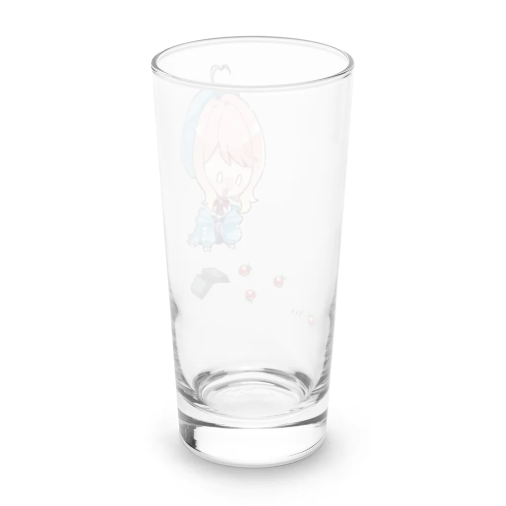 usabit.のぐっず屋さんのトマトぶちまけにゃこ師匠 Long Sized Water Glass :back