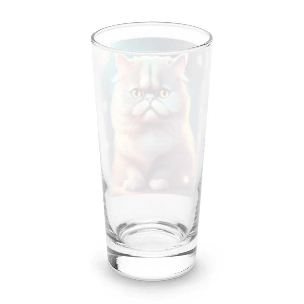 レモングラスのごきげんなペルシャ猫 Long Sized Water Glass :back