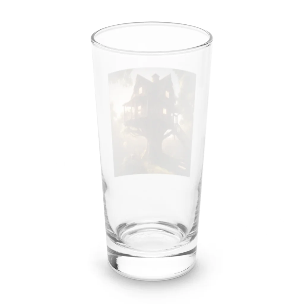 AI Imaginationのツリーハウスのイラストグッズ Long Sized Water Glass :back