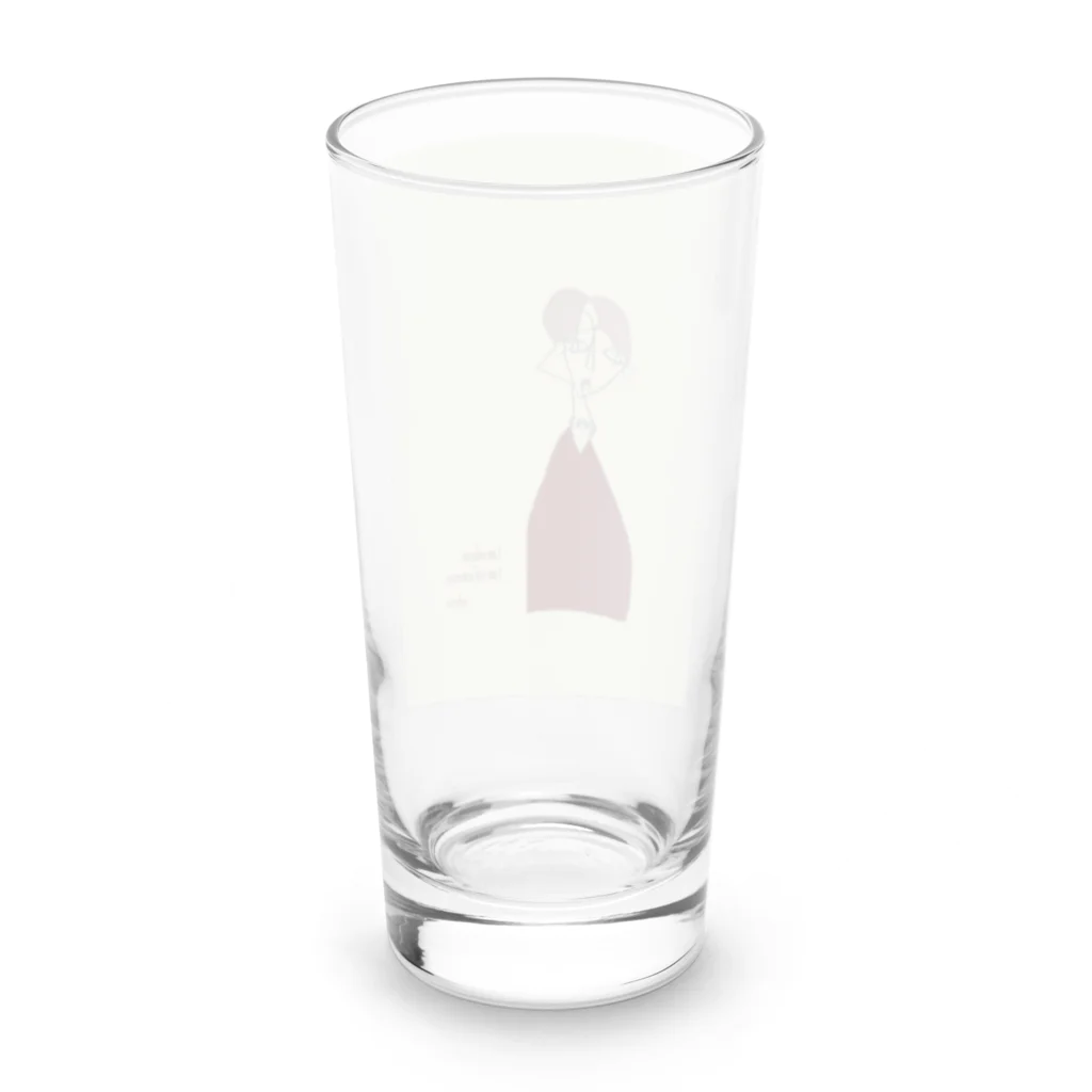 sorbericaの一筆書きドレスの女性 Long Sized Water Glass :back