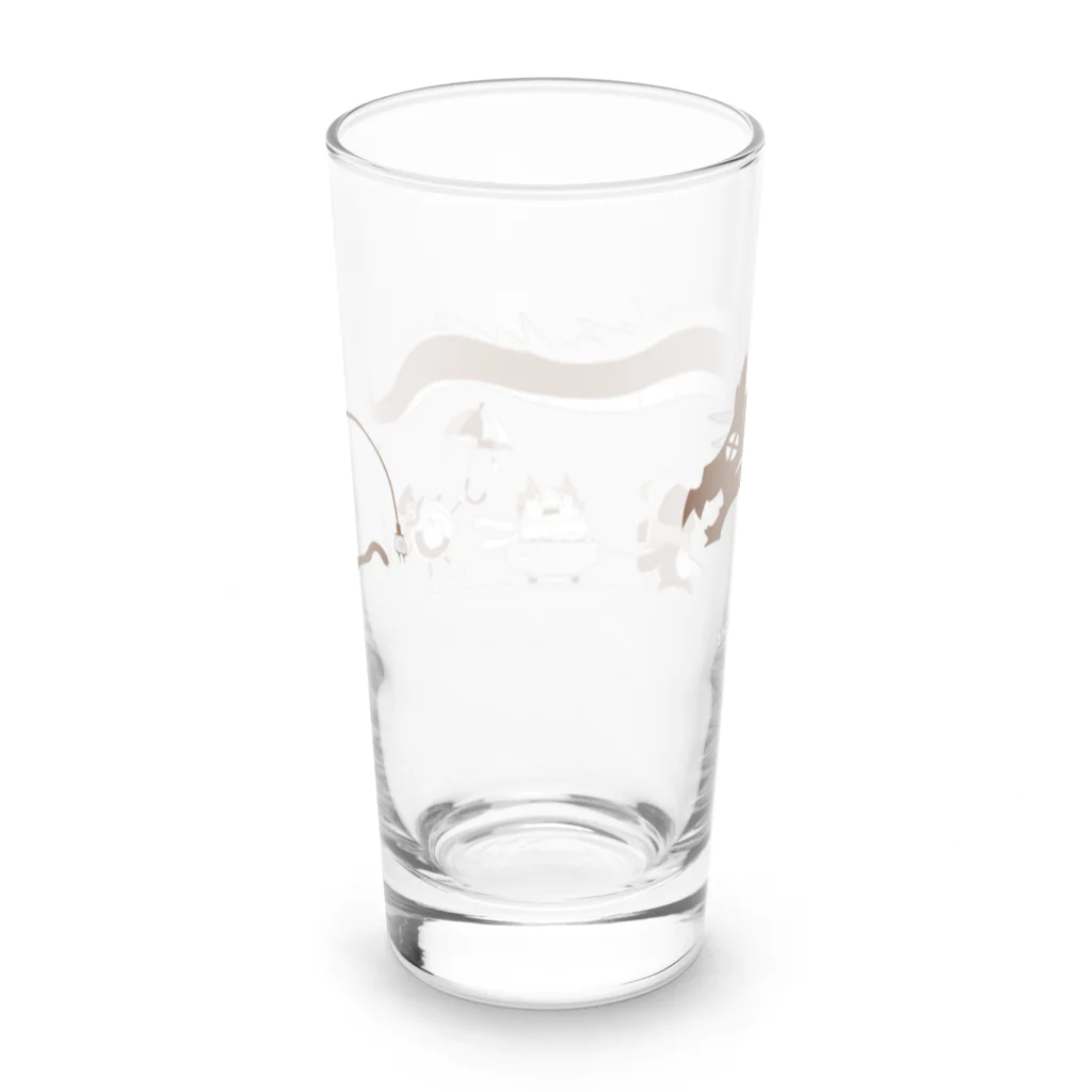 kogonのデジタルなモンスターたち・モノクロ Long Sized Water Glass :back