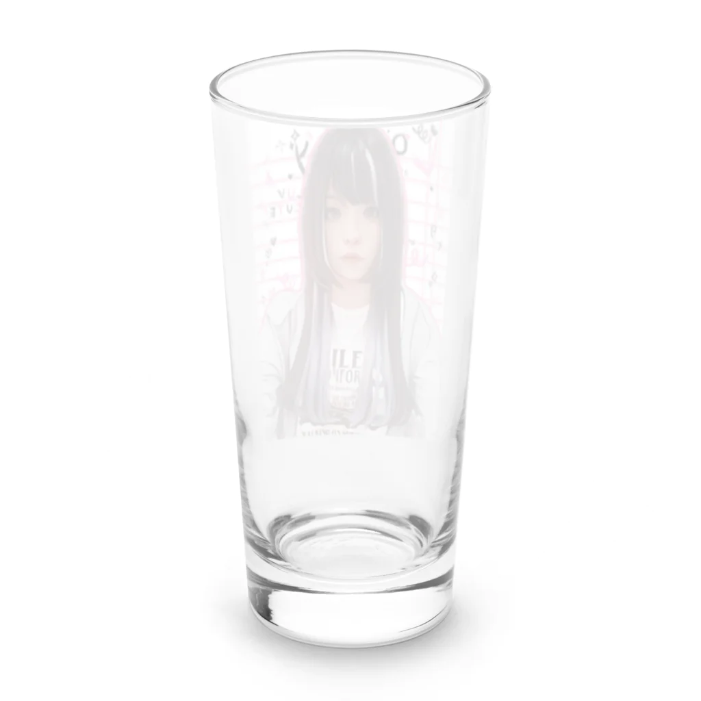 neko_28のスカイブルーの主 Long Sized Water Glass :back