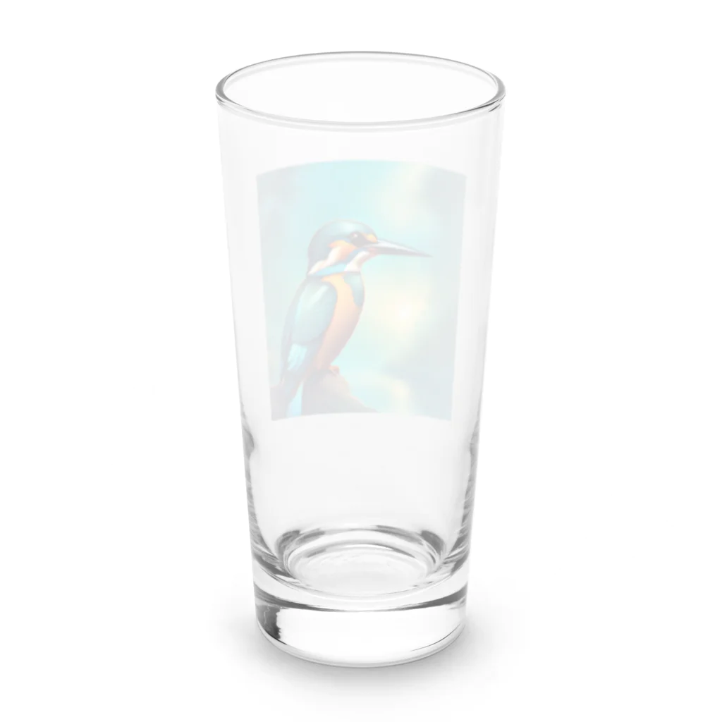 bestfriend54のカラフルカワセミくん Long Sized Water Glass :back