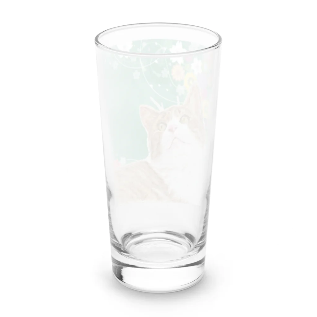 ひなみるふうてんぽん！の春爛漫、キジ白くん Long Sized Water Glass :back