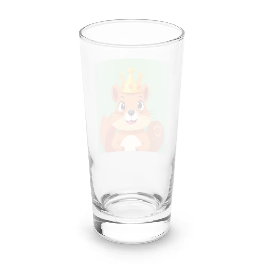 マインドアップの王冠のついたリス Long Sized Water Glass :back