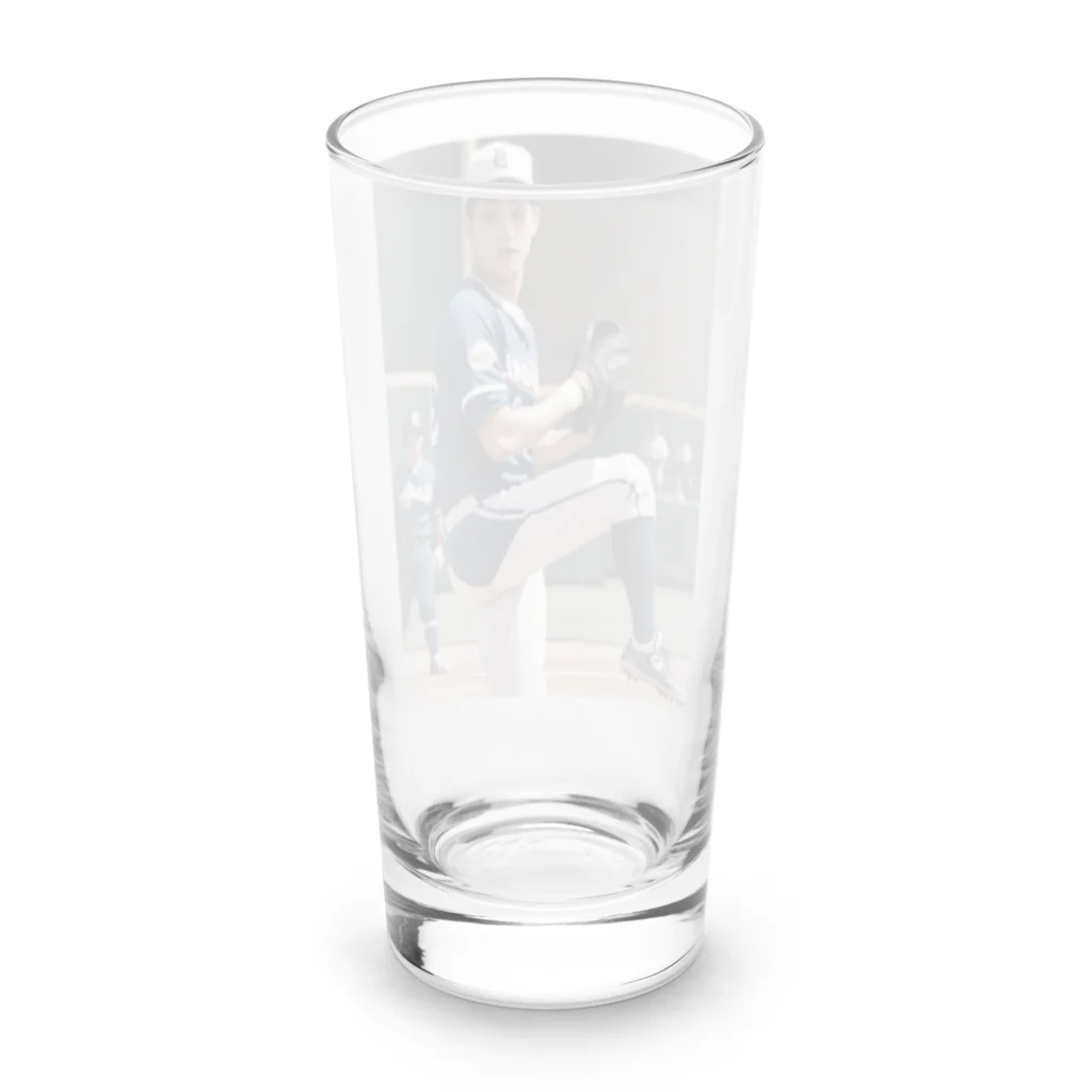 りん　チャンネルのAI野球 Long Sized Water Glass :back