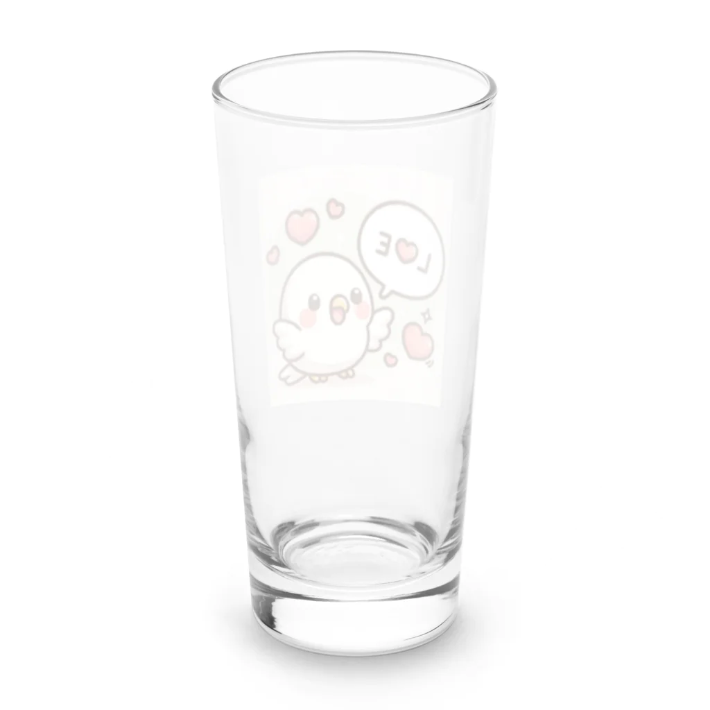 colorsの小鳥のラブちゃん Long Sized Water Glass :back