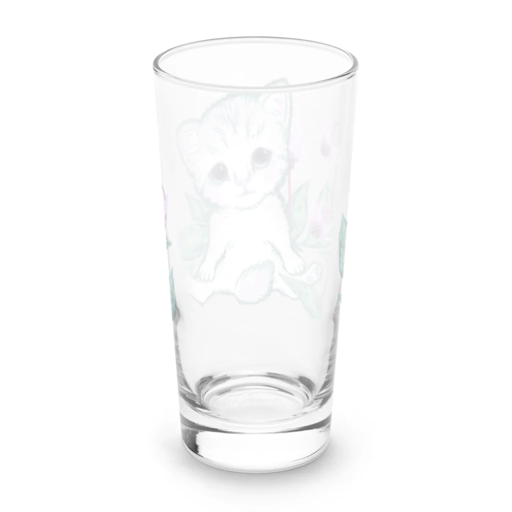 nya-mew（ニャーミュー）のカタクリニャーちゃん Long Sized Water Glass :back