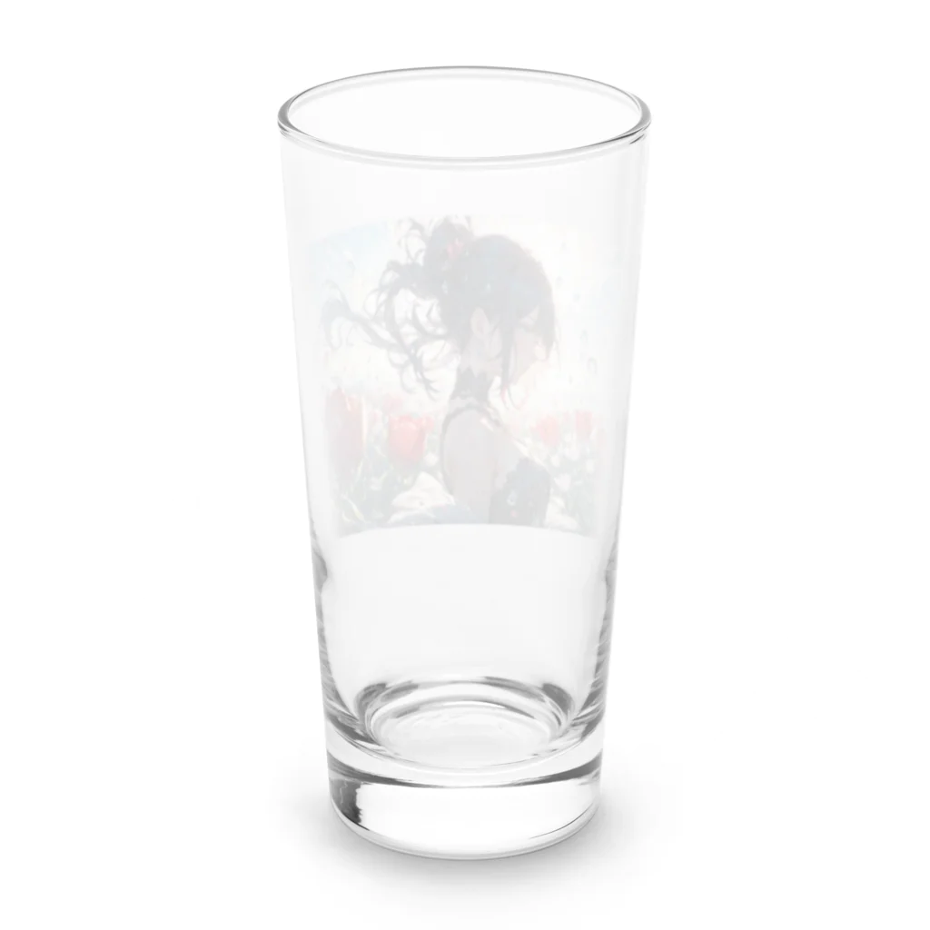 yokogao_styleの2月の誕生花(チューリップ)と横顔 Long Sized Water Glass :back