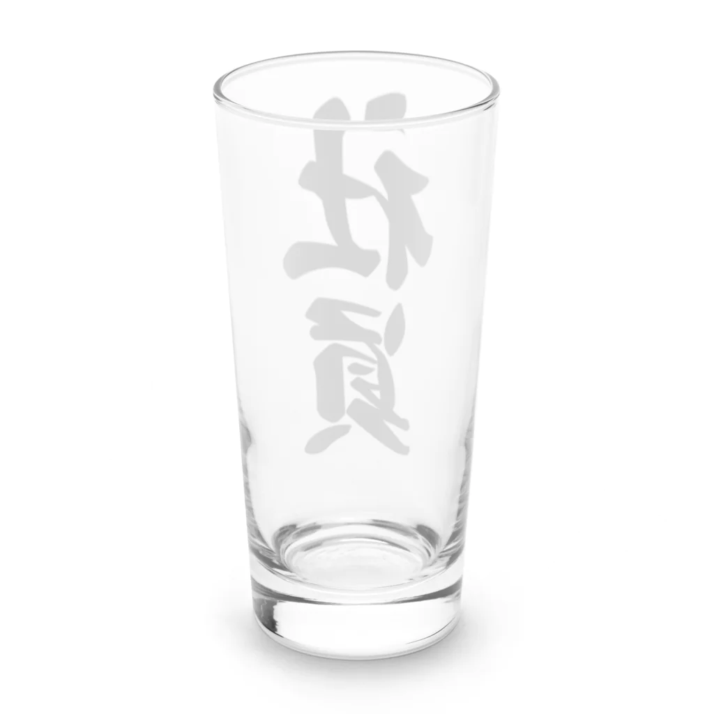 着る文字屋の社員 Long Sized Water Glass :back