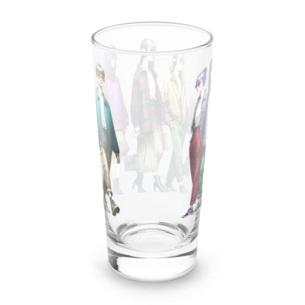 hoodie styleのメインストリート Long Sized Water Glass :back