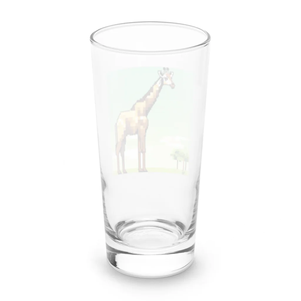 okinawa-okinawa-okinawaのドット絵キリン Long Sized Water Glass :back