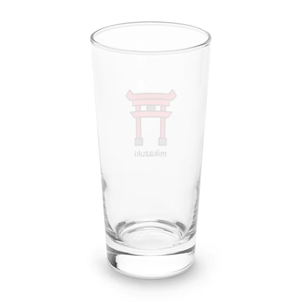 Mikazuki Designのかわいい　鳥居ロゴ　オリジナルグッズ Long Sized Water Glass :back