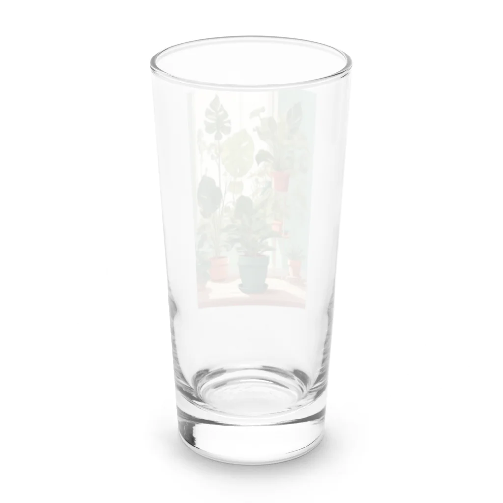 kamako-0608の観葉植物のイラスト Long Sized Water Glass :back