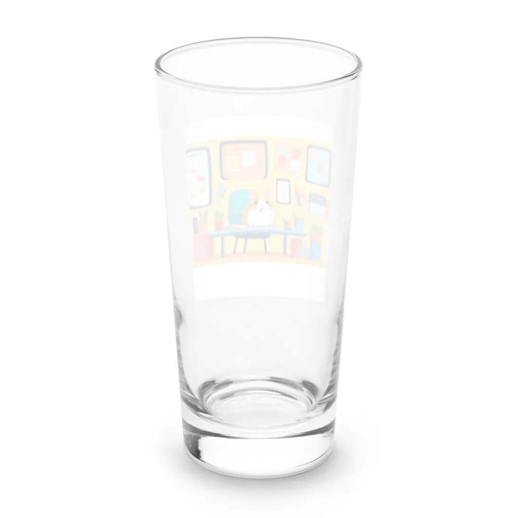 bam0508の仕事場のハムスター Long Sized Water Glass :back