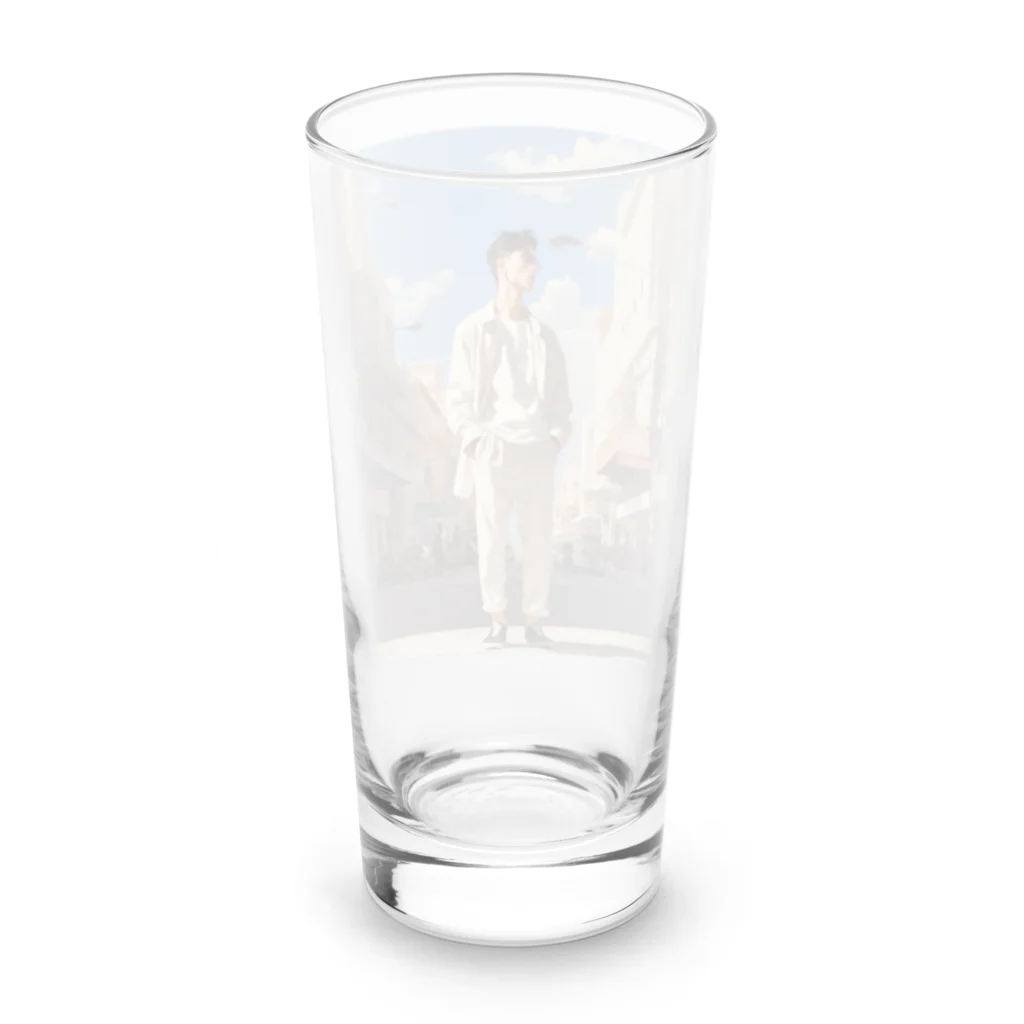 霧咲@AIイラストのAIイケメン1 Long Sized Water Glass :back