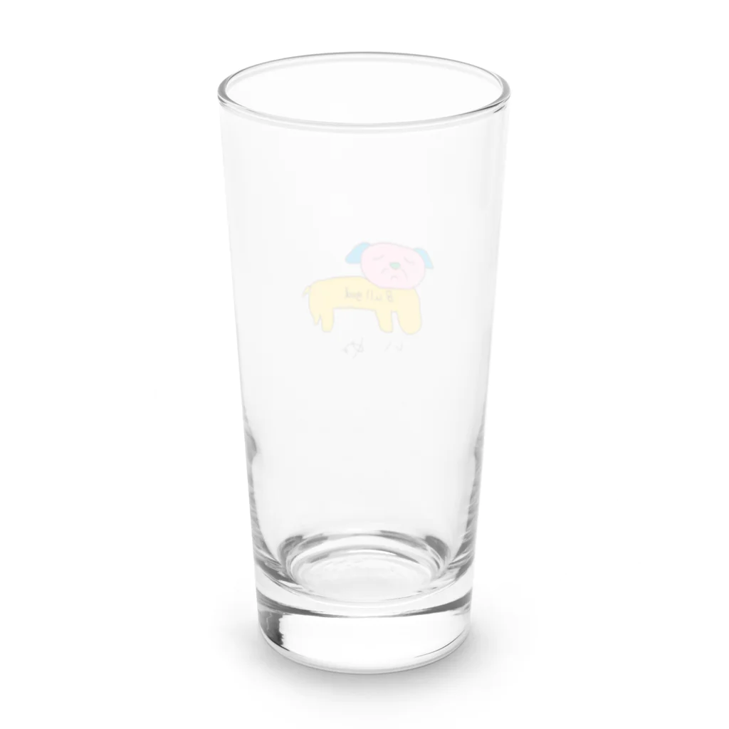 発酵大豆ワーハッハのいぬさん(犬種：ブルゴッド) Long Sized Water Glass :back