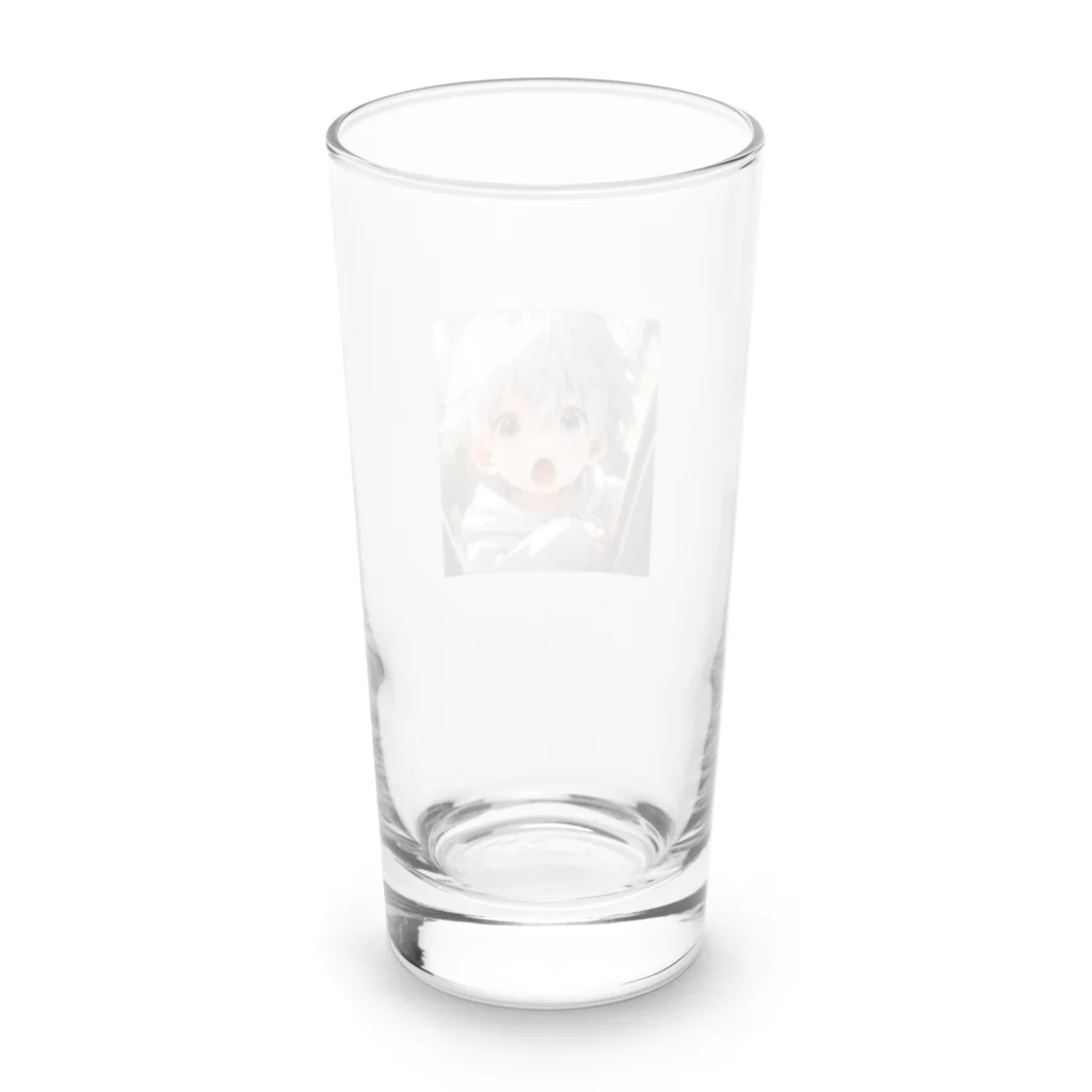 ∬ちゃむまちゃ∬(正月SP荒野の光)のまちゃのイラストグッツ Long Sized Water Glass :back