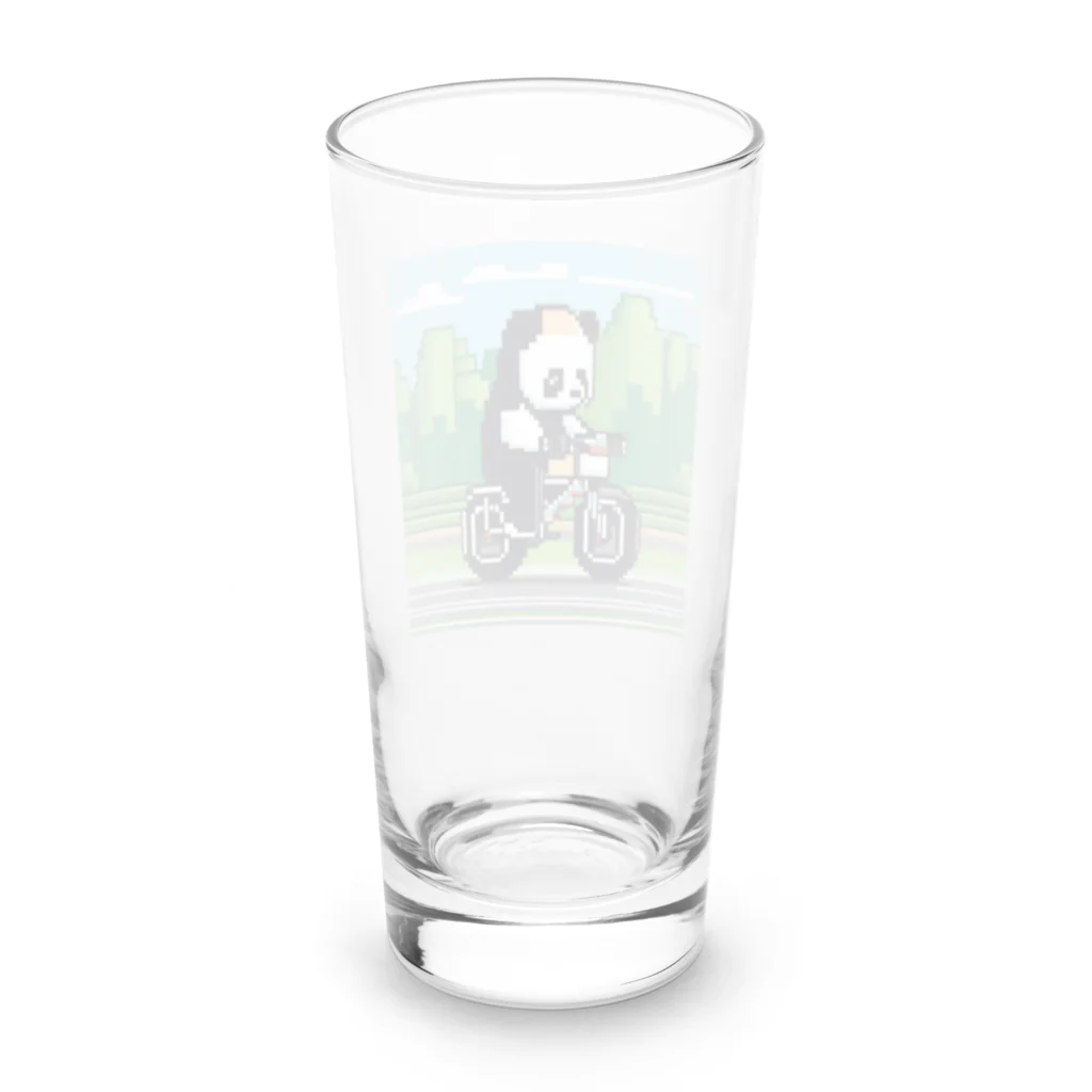 Tomochan商店のパンダがロードレーサーに Long Sized Water Glass :back