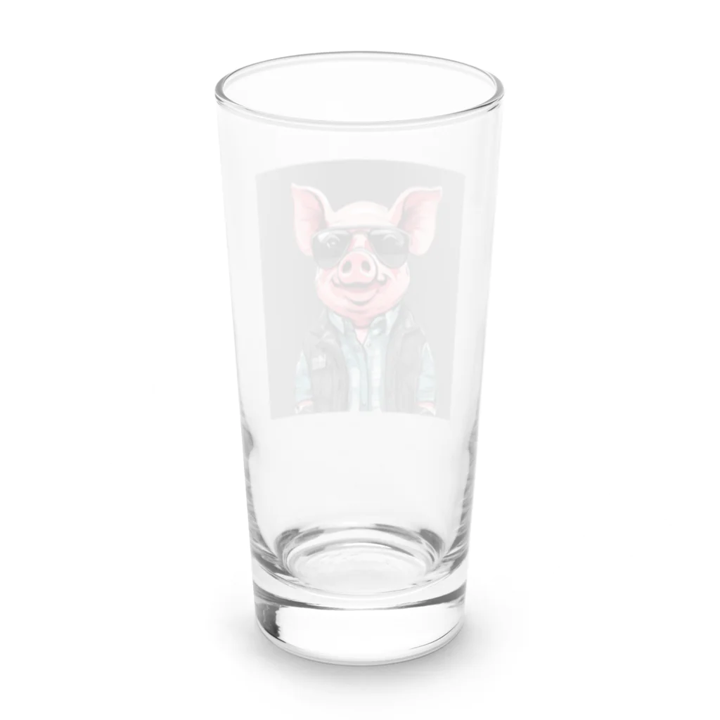 m-styleのかっこいい豚 Long Sized Water Glass :back