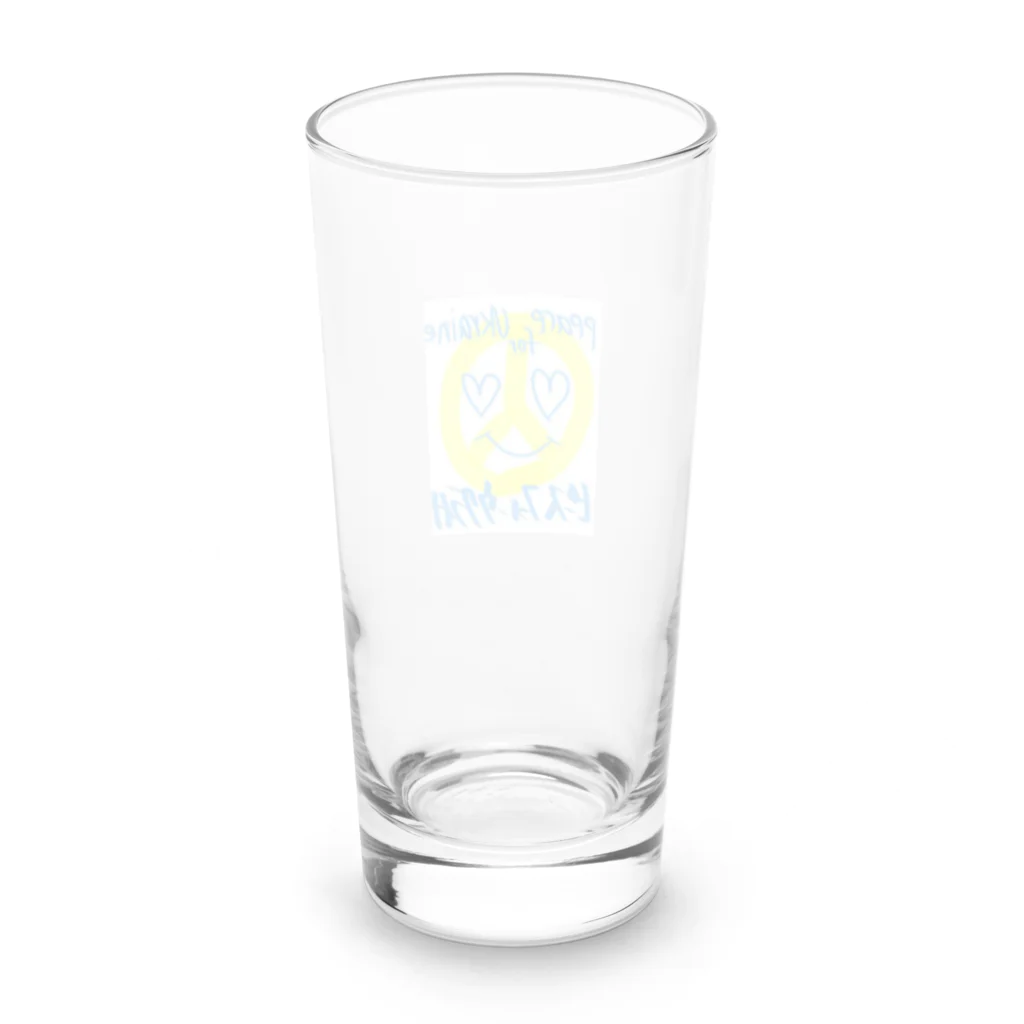 ピース フォー ウクライナのウクライナちゃん Long Sized Water Glass :back
