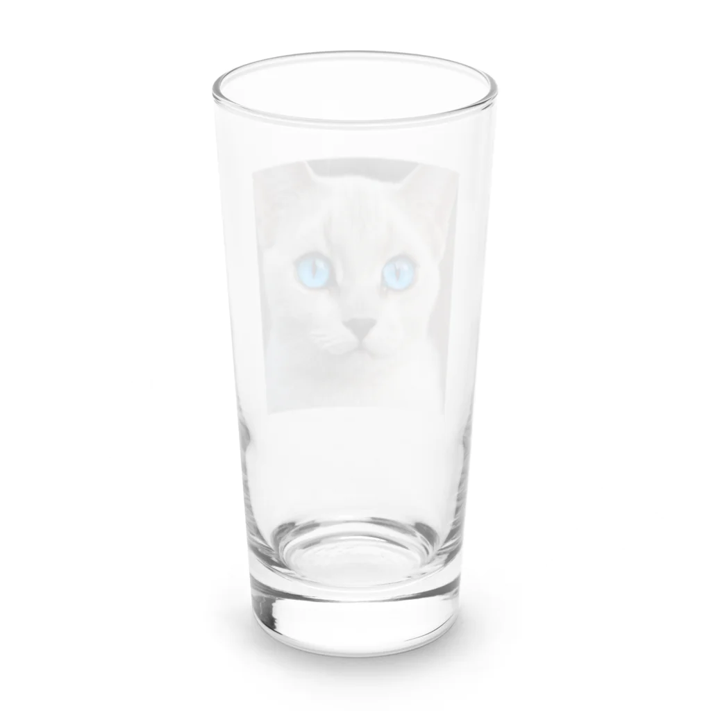 ソラトラの青目の猫 Long Sized Water Glass :back